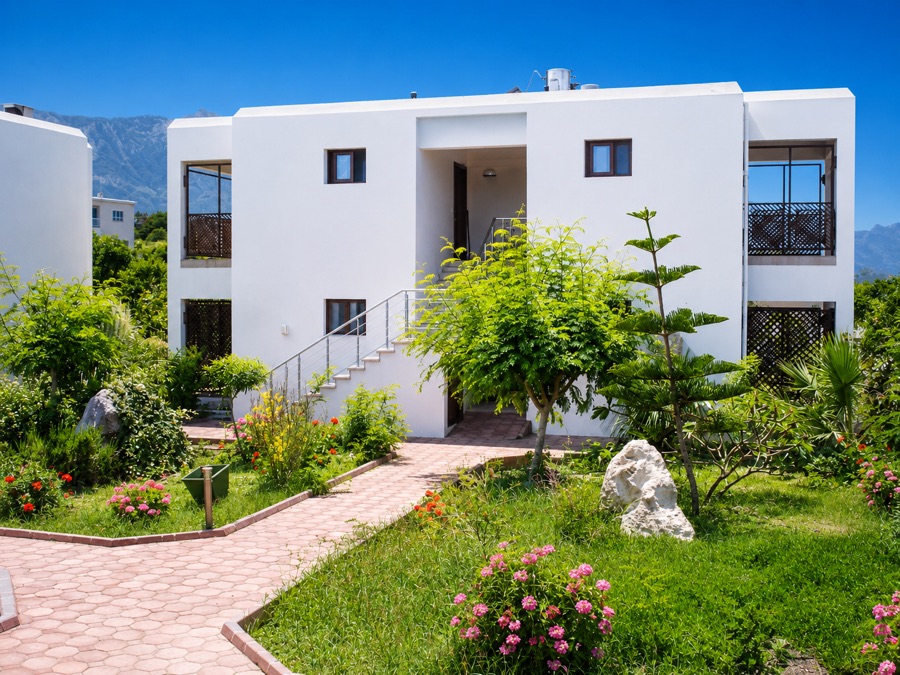 Partial Sea View Hotel Room exterior and garden